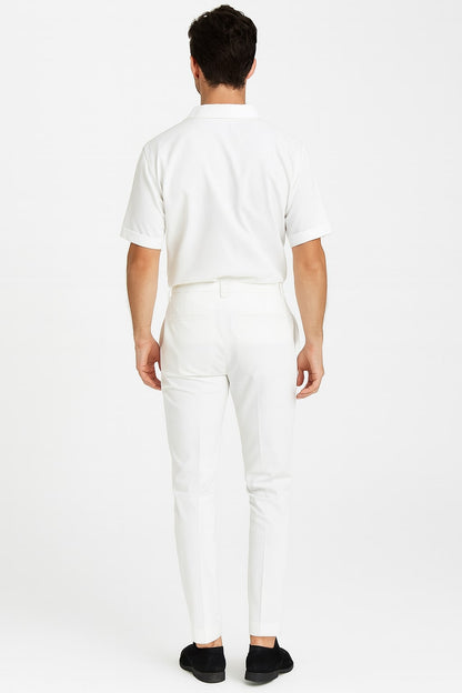 Mens White Lace-Up Renaissance Shirt  Linen Fabric Short Sleeve Casual Pirate Peasant Top