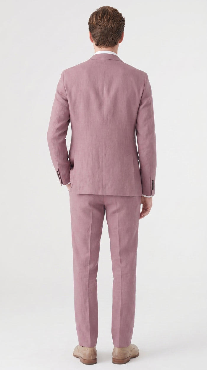 Men’s Mauve 2-Piece Suit – Two-Button Wedding, Prom and Business Suit