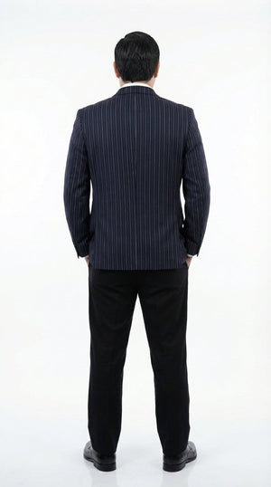Men’s Black Pinstripe Blazer Gomez Addams Inspired Jacket – Vintage Double Breasted Formal Blazer, Classic Party Costume Wear, Elegant Evening