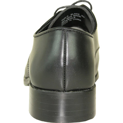 Bravo Mens Classic Moc Toe Tuxedo Prom Shoe in Black