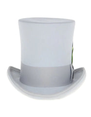 Victorian Steampunk Top Hat - 1800 19th Century - Dressy Loden Felt Top Light Grey Hat