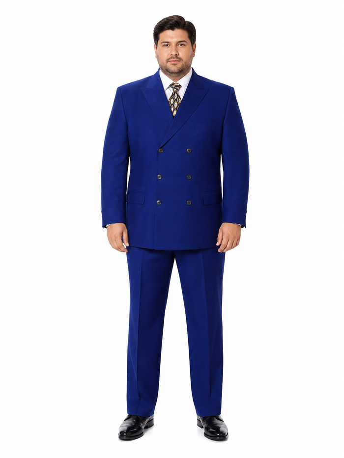 3 Piece Classic Fit Suit Double Breasted Suits Windowpane Plaid Suit Classic Fit, Sharp Cut, 6 Buttons