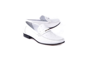 C0014053-3898Ost- Genuine Ostrich- White