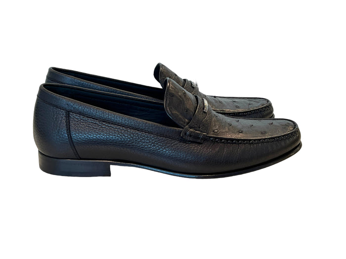 C001405-3898Ost- Genuine Ostrich- Black
