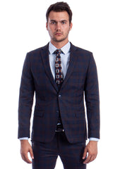 mens-skinny-fit-two-button-plaid-suit-with-low-cut-vest-blue-brown