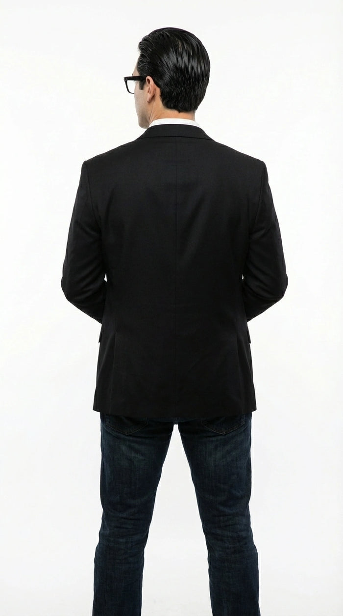 Mens Black Blazer – Clark Kent Inspired Smart Casual Office Blazer for Men Classic Everyday Formal Jacket