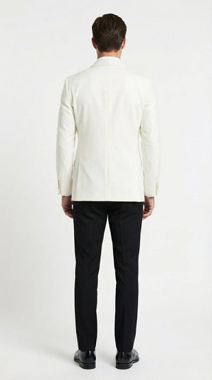 Mens Ivory Dinner Jacket Blazer – Elegant Ivory Cream Off White Formal Blazer Wedding Tuxedo Jacket Evening Wear