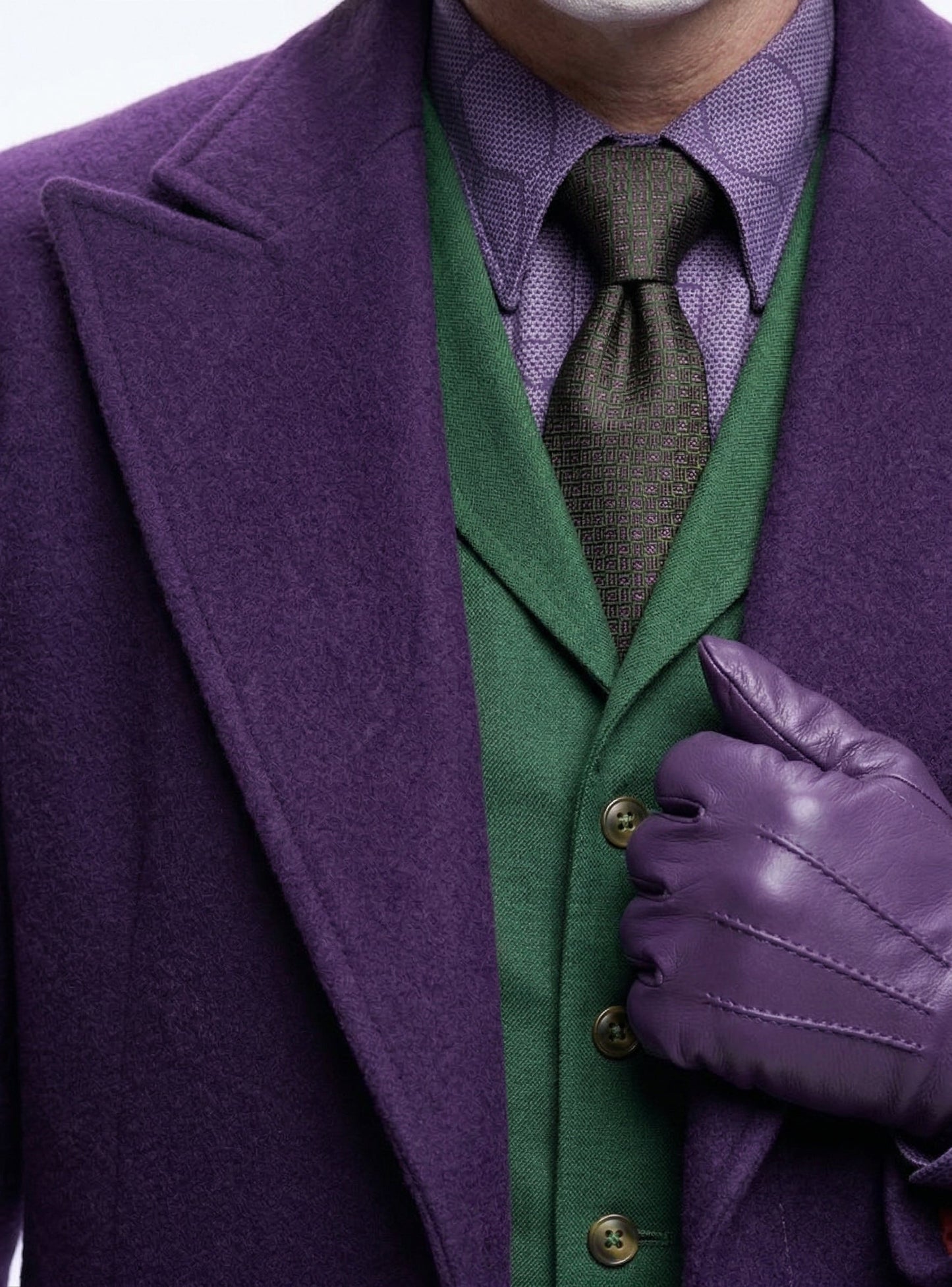 Men’s Purple Overcoat Joker Folie à Deux Arthur Fleck Inspired Long Coat – Classic Costume Trench Coat, Stylish Winter Party Wear Jacket