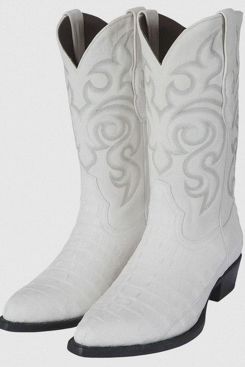 Botas de  Cocodrilo - Caiman Cola Horma Puntal- A