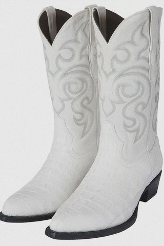 Botas de  Cocodrilo - Caiman Cola Horma Puntal- A