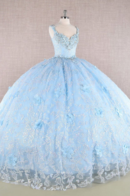 3D Butterfly Sleeveless Ball Gown by Elizabeth K GL3183 - Quinceanera Dresses