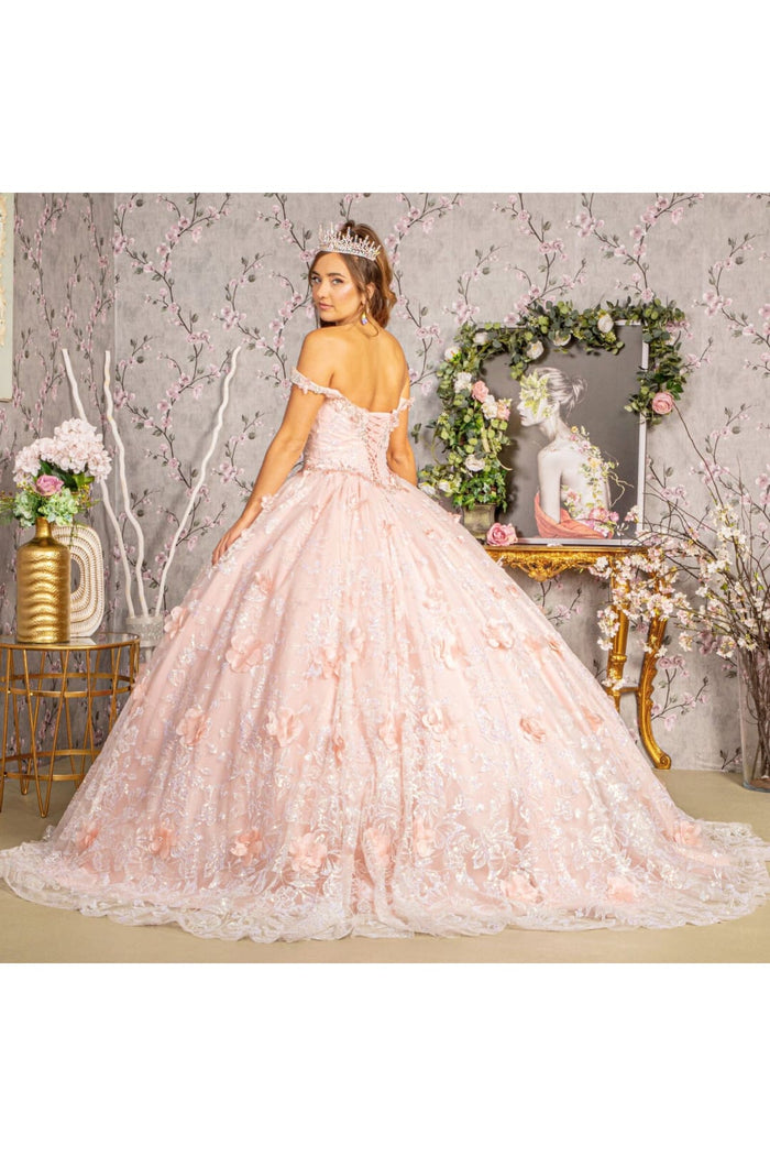 3D Butterfly Sleeveless Ball Gown by Elizabeth K GL3183