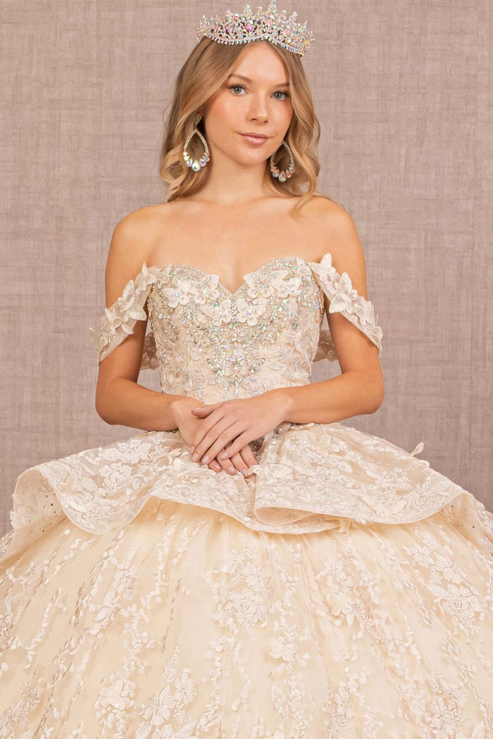 3D Butterfly Sweetheart Ball Gown by Elizabeth KGL3112
