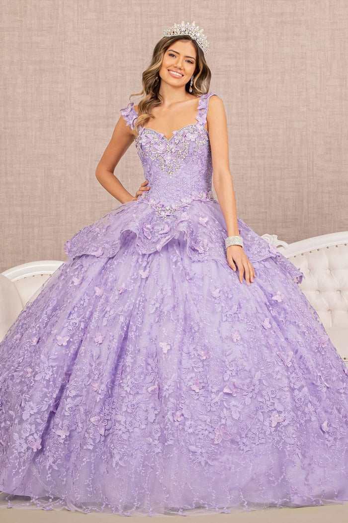 3D Butterfly Sweetheart Ball Gown by Elizabeth KGL3112