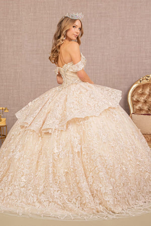 3D Butterfly Sweetheart Ball Gown by Elizabeth K GL3112 - Quinceanera Dresses