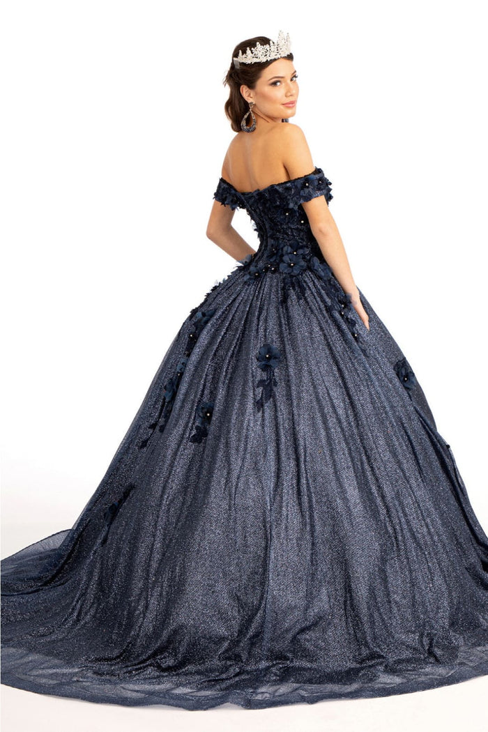 3D Floral Glitter Ball Gown by Elizabeth KGL1971