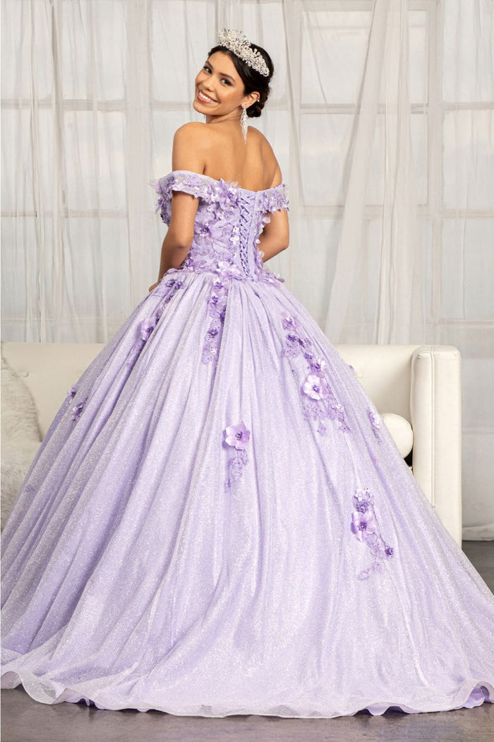 3D Floral Glitter Ball Gown by Elizabeth KGL1971