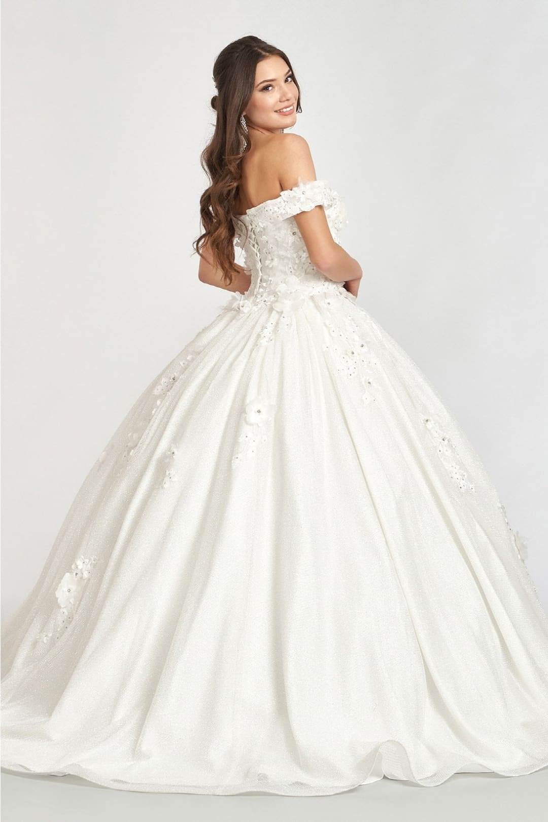 3D Floral Glitter Ball Gown by Elizabeth KGL1971