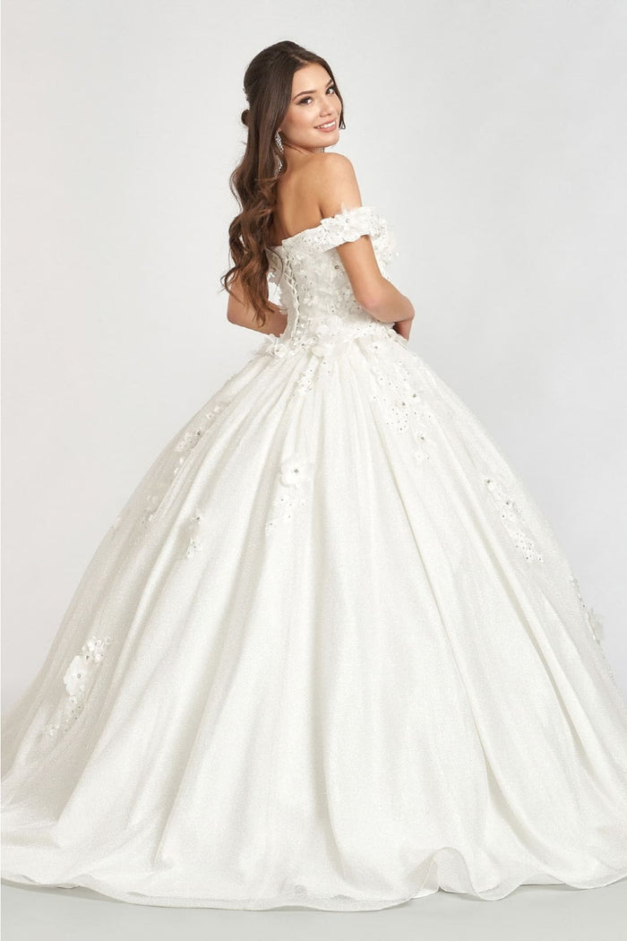 3D Floral Glitter Ball Gown by Elizabeth KGL1971