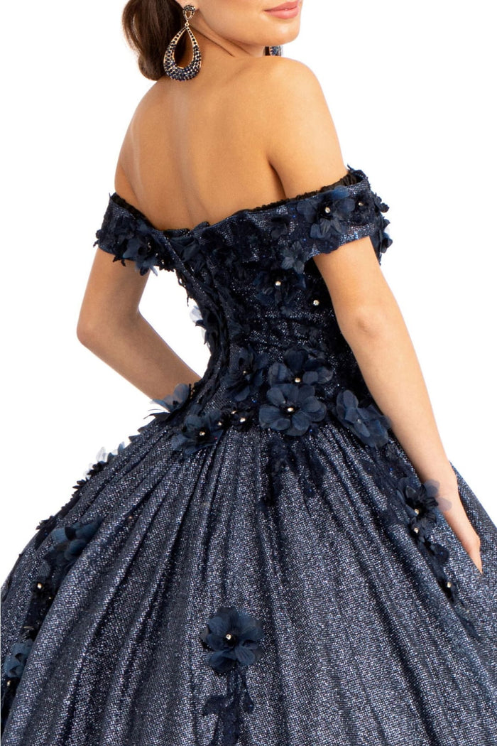 3D Floral Glitter Ball Gown by Elizabeth KGL1971