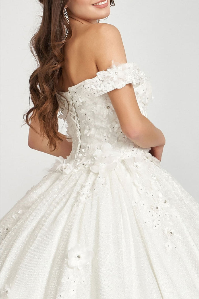 3D Floral Glitter Ball Gown by Elizabeth KGL1971