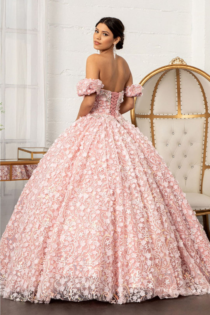 Pink & White Ball Gown by Elizabeth KGL3019