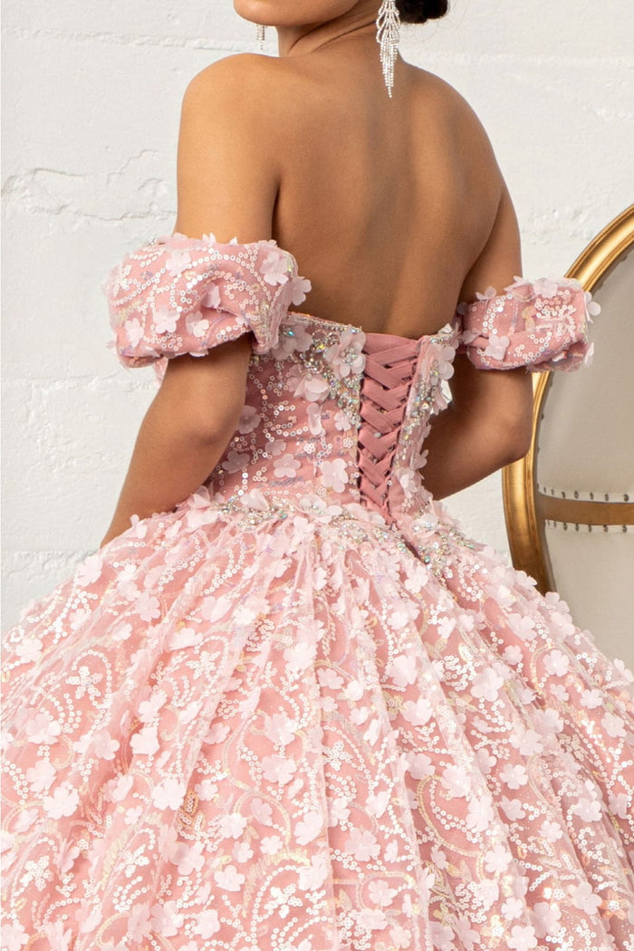Pink & White Ball Gown by Elizabeth KGL3019