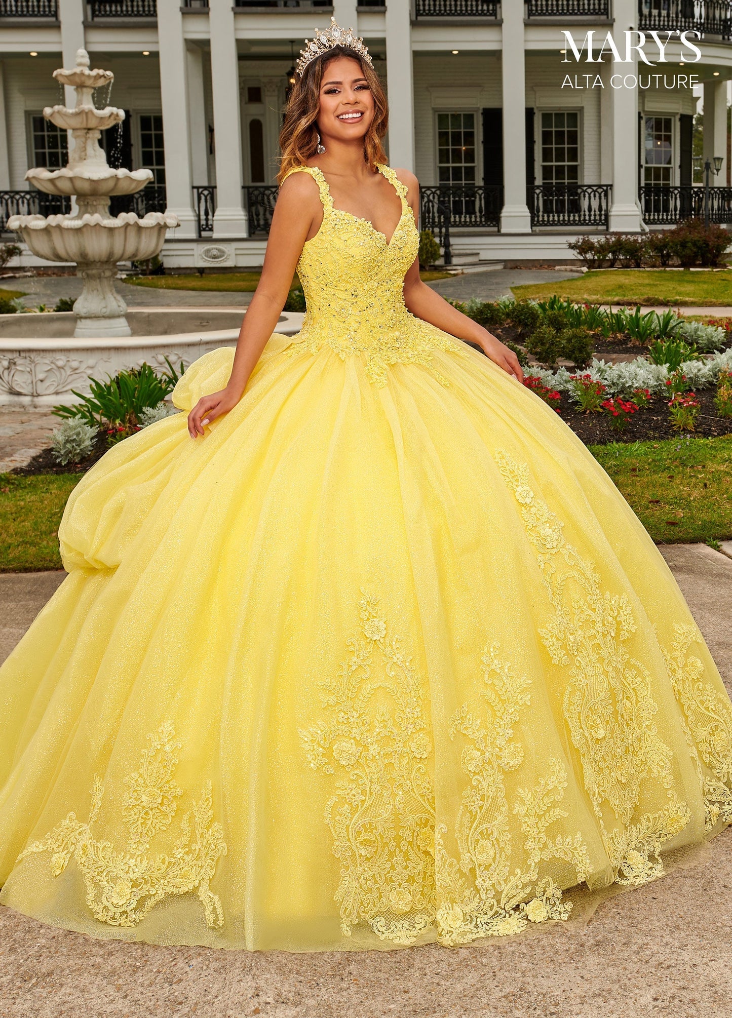 Alta Couture MQ3092 3D Floral Quinceanera Dress