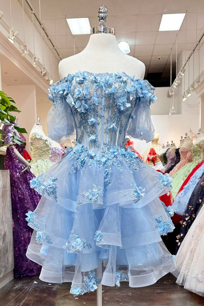 3D Floral Sheer Ball Gown by Elizabeth KGL3180