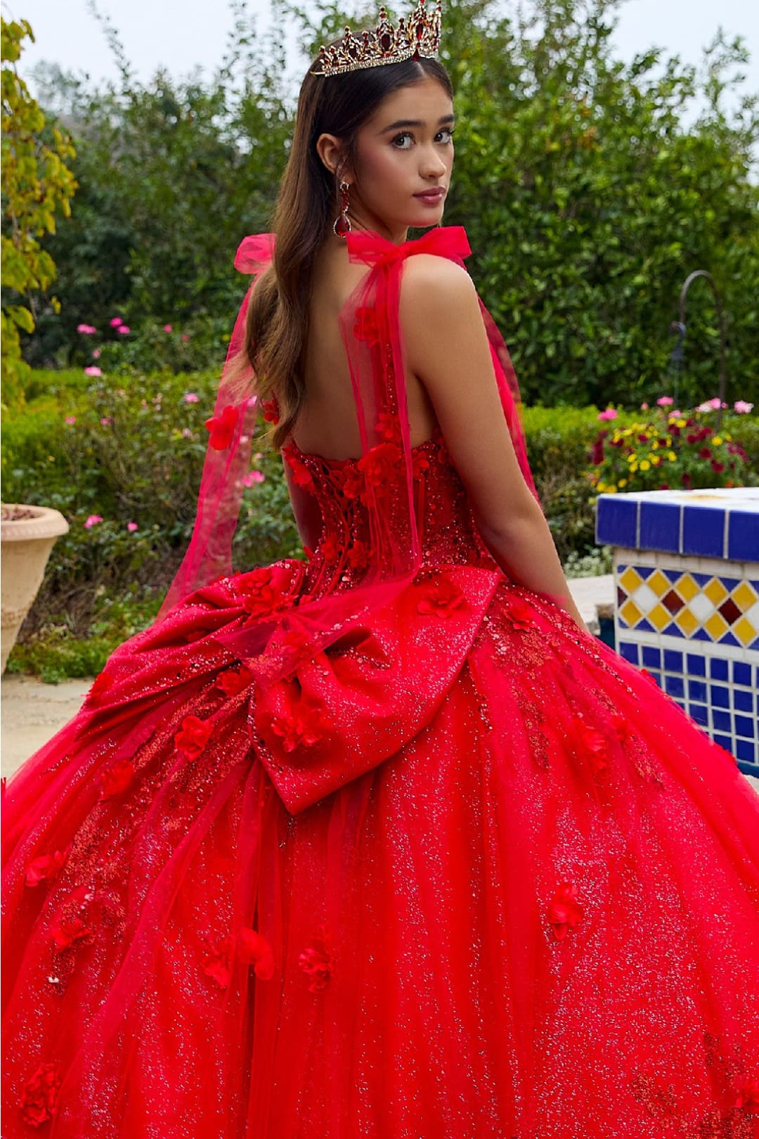 3D Floral Sleeveless Ball Gown by GLS Gloria GL3529 - Quinceanera Dresses