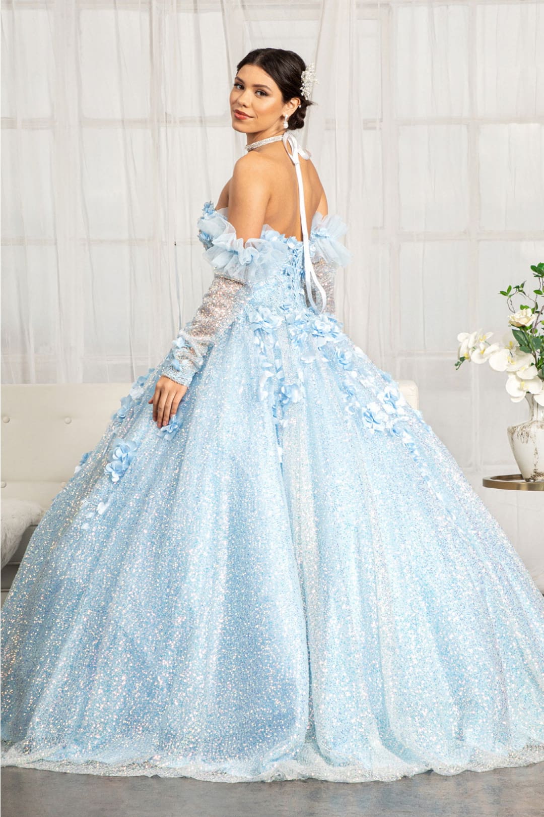 3D Floral Sweetheart Ball Gown by Elizabeth K GL1986 - Quinceanera Dresses