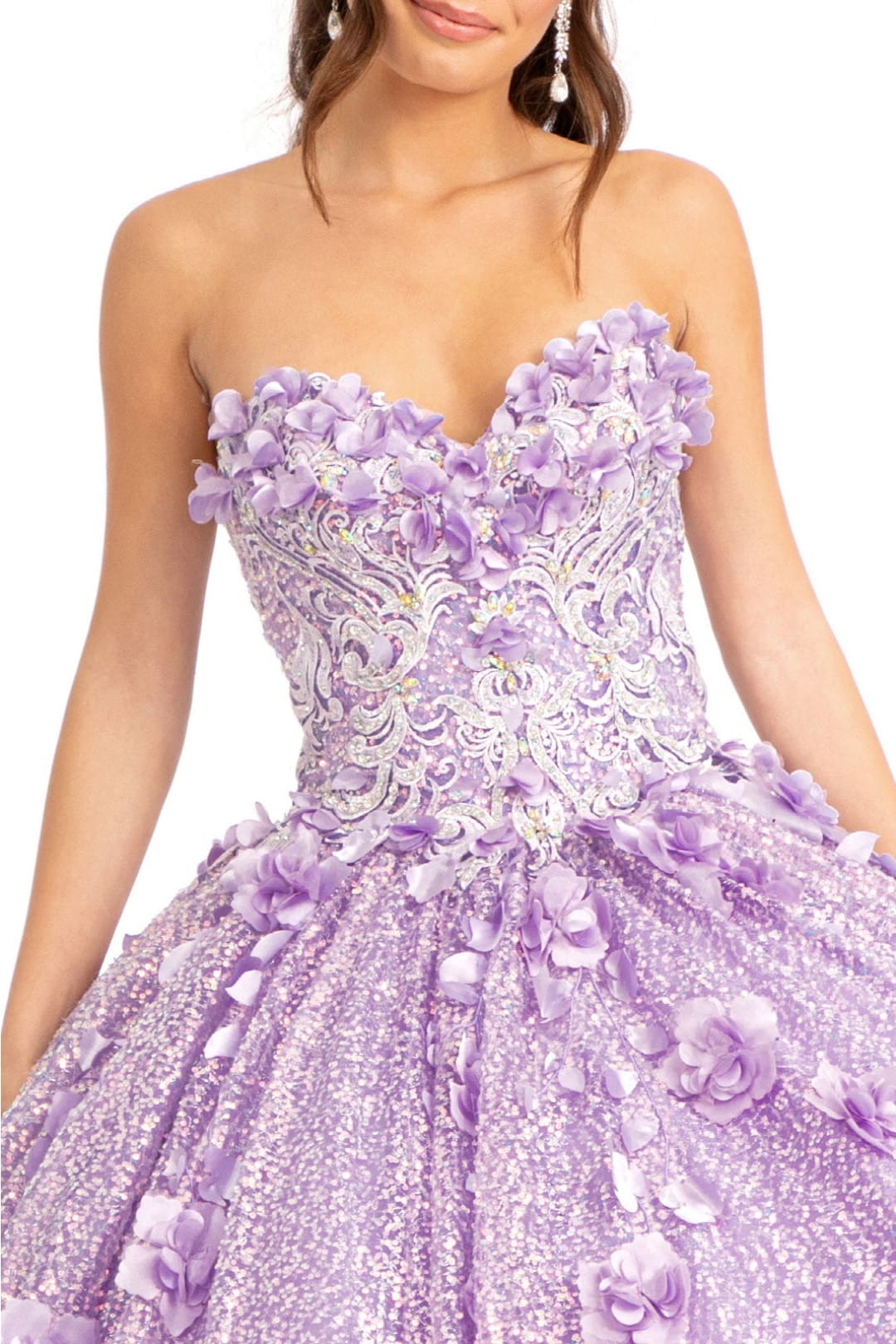 3D Floral Sweetheart Ball Gown by Elizabeth K GL1986 - Quinceanera Dresses