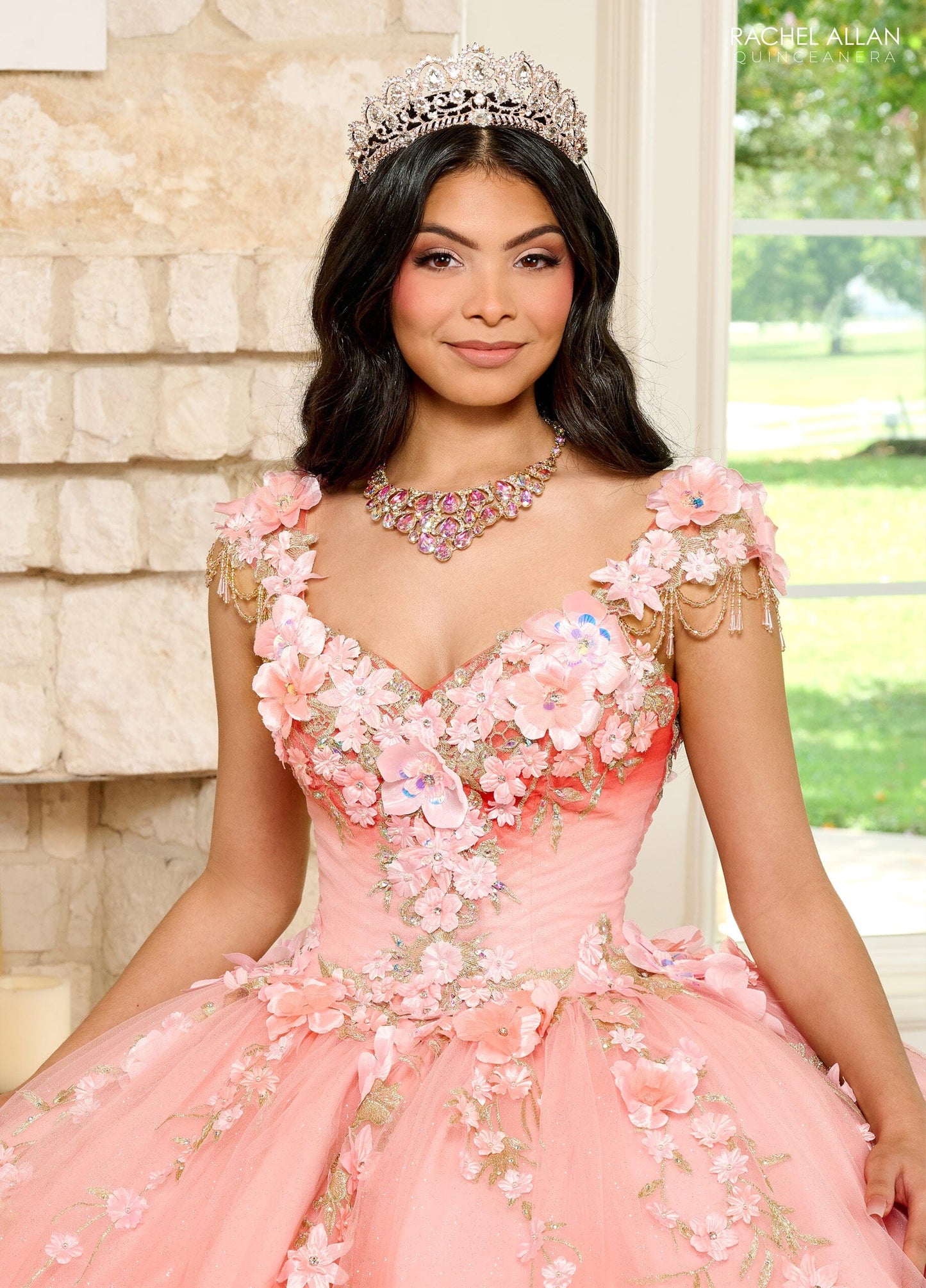 Rachel Allan RQ3125 3D Floral Sweetheart Quinceanera Dress