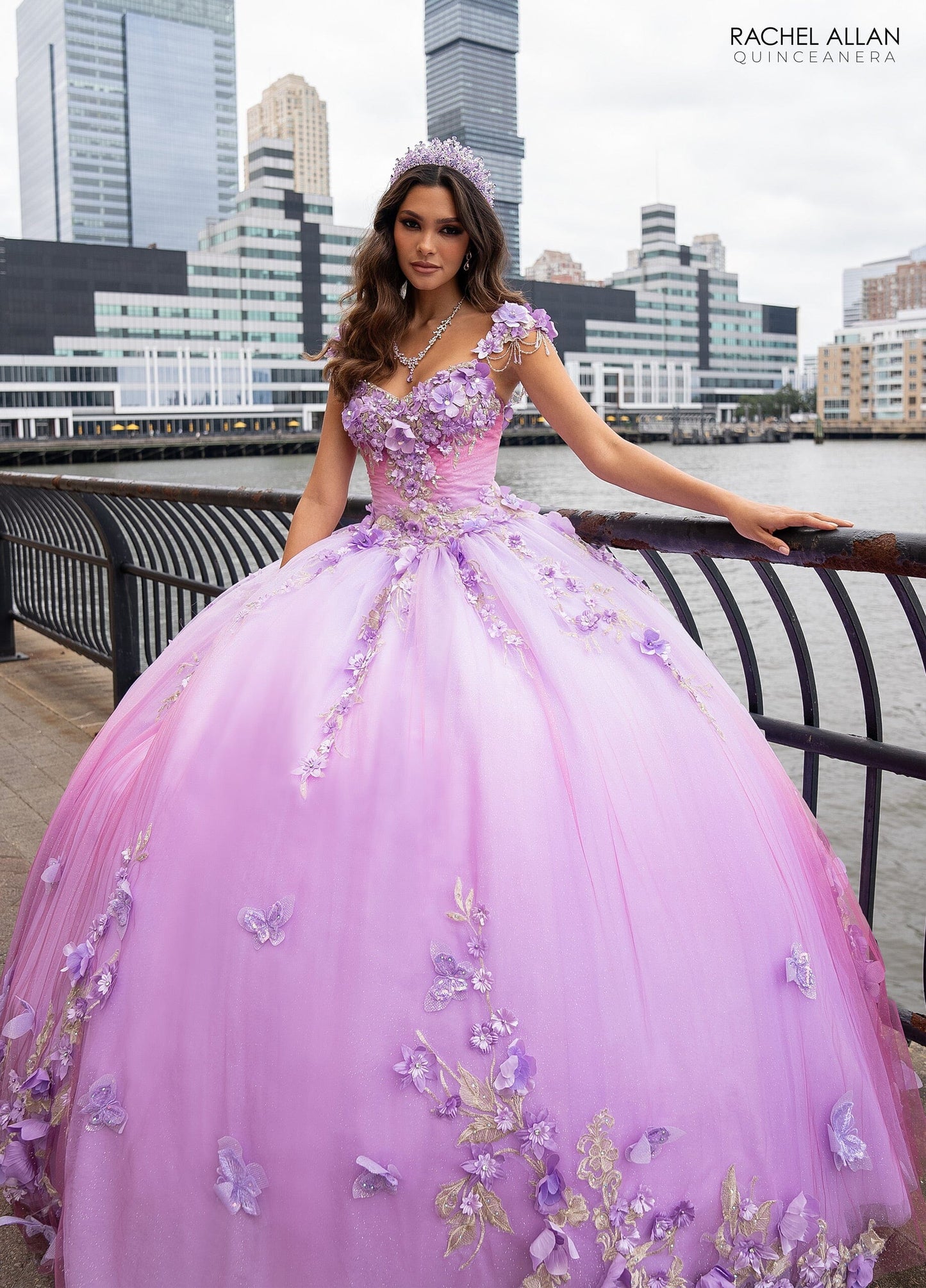 Rachel Allan RQ3125 3D Floral Sweetheart Quinceanera Dress