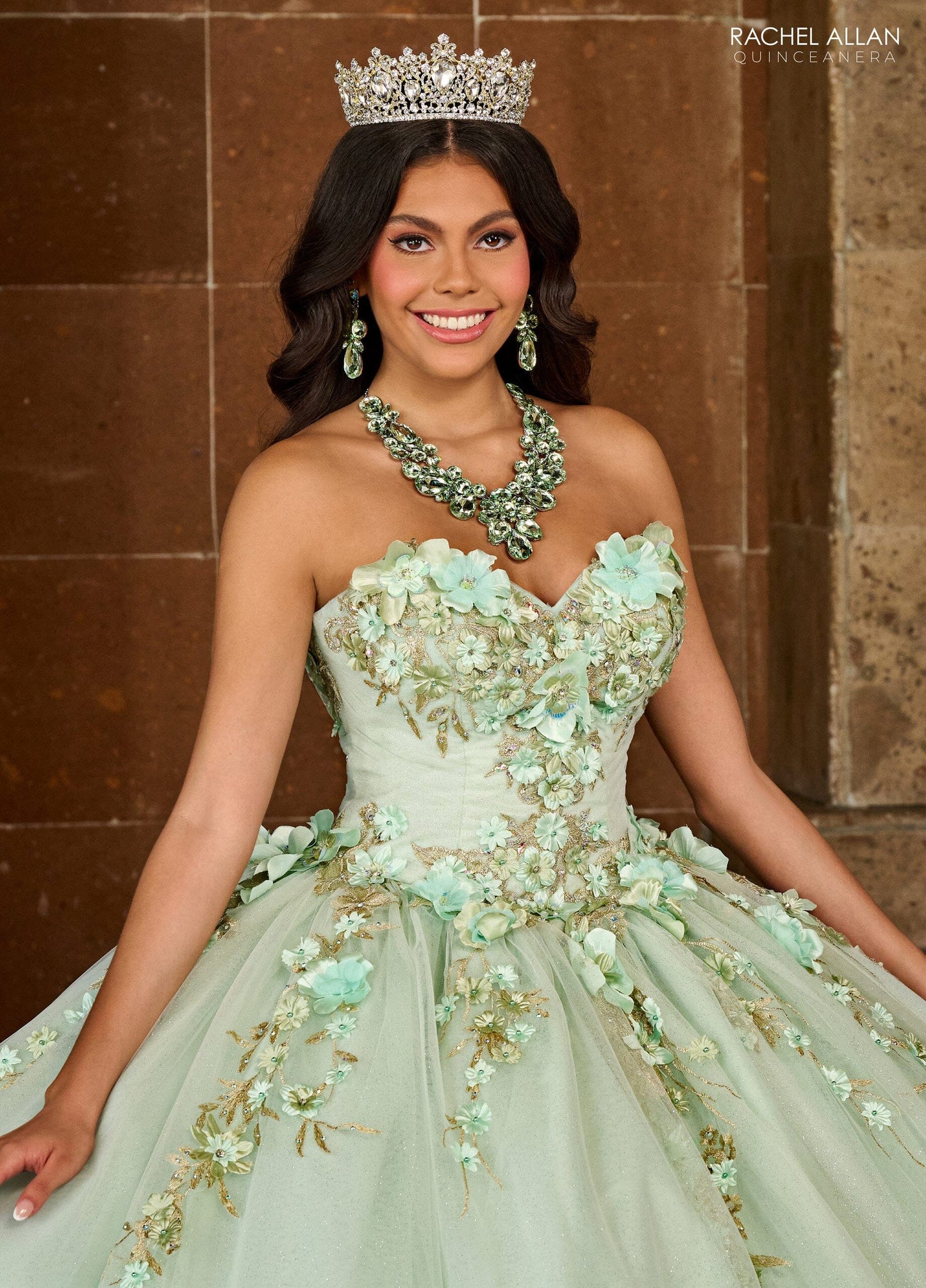 Rachel Allan RQ3125 3D Floral Sweetheart Quinceanera Dress