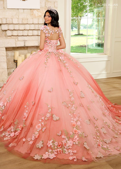 Rachel Allan RQ3125 3D Floral Sweetheart Quinceanera Dress