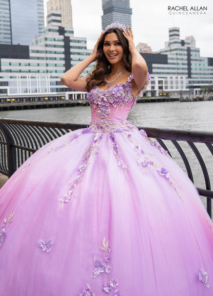 Rachel Allan RQ3125 3D Floral Sweetheart Quinceanera Dress