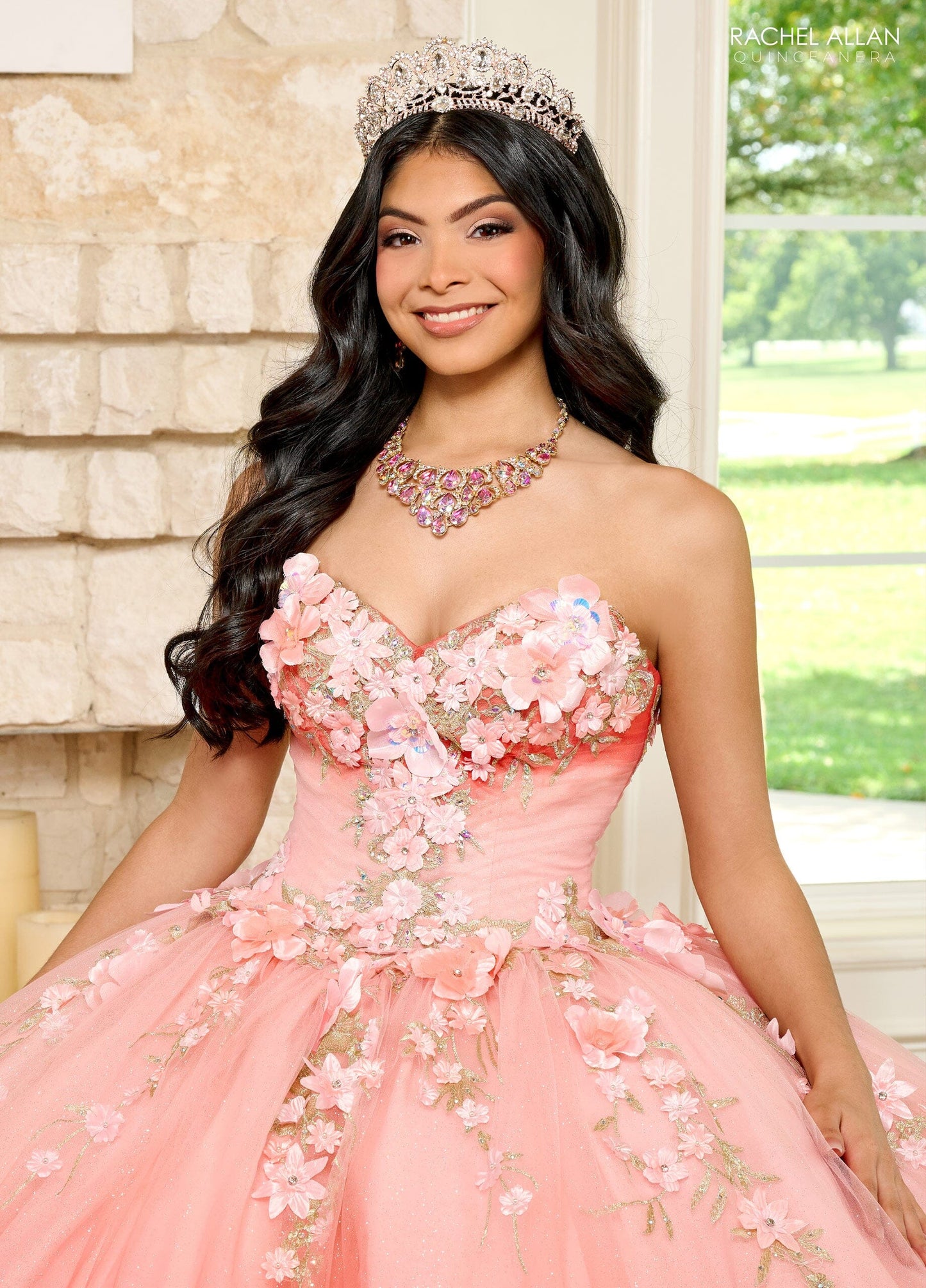 Rachel Allan RQ3125 3D Floral Sweetheart Quinceanera Dress
