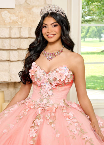 Rachel Allan RQ3125 3D Floral Sweetheart Quinceanera Dress