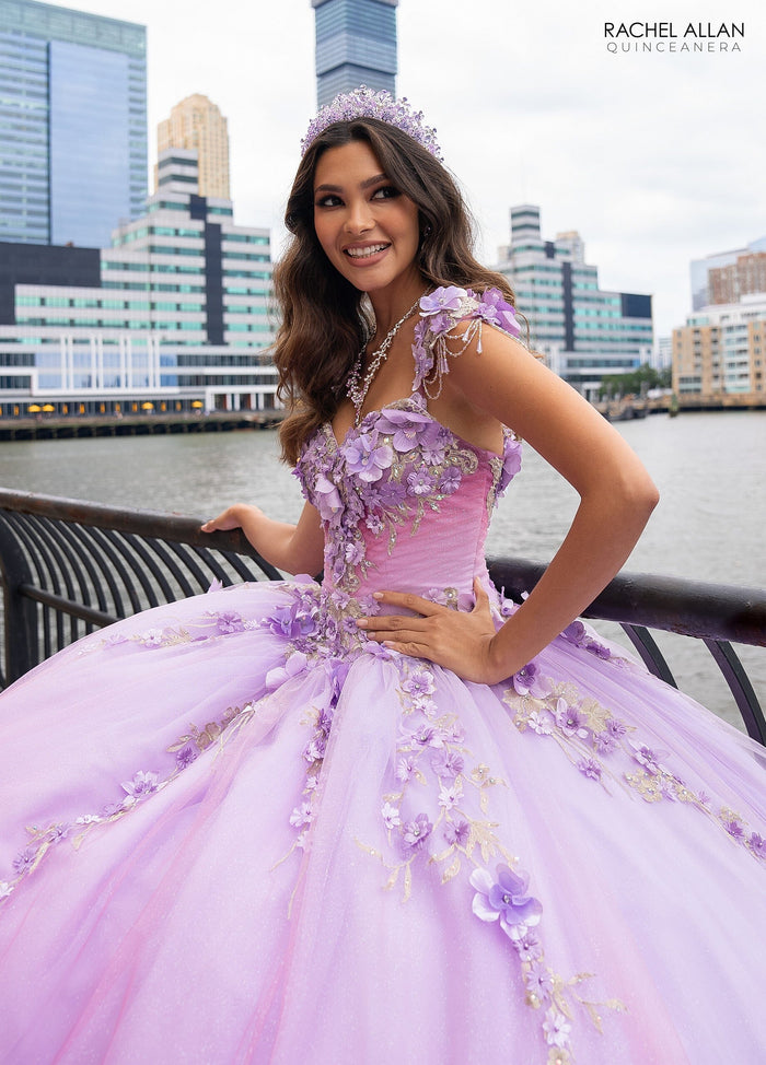 Rachel Allan RQ3125 3D Floral Sweetheart Quinceanera Dress