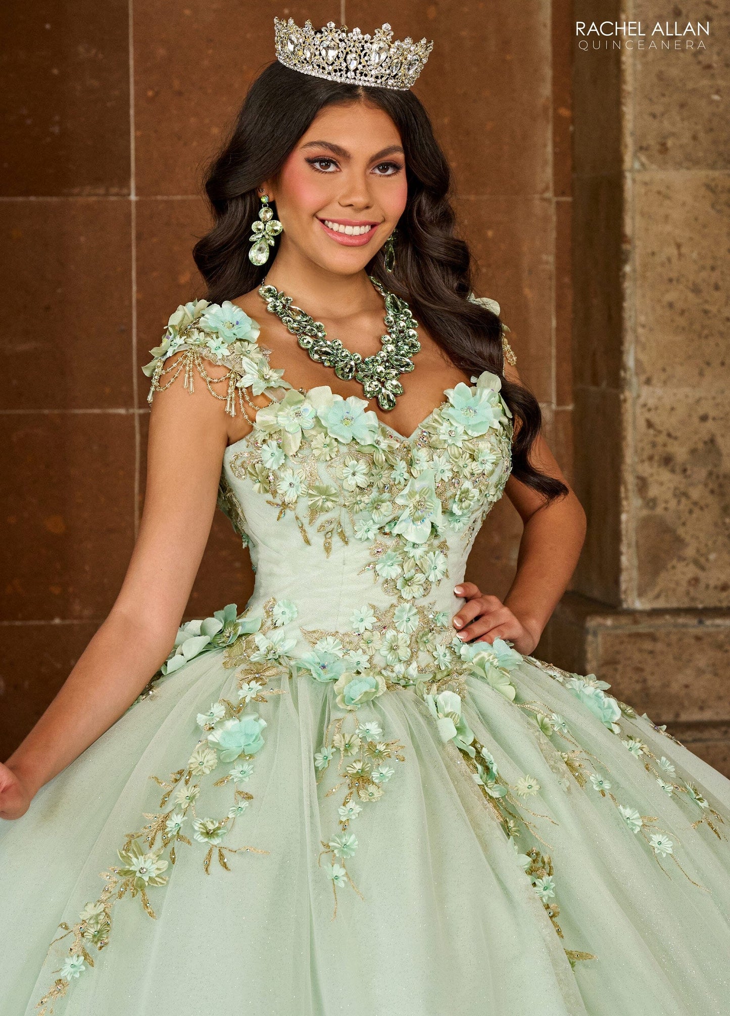 Rachel Allan RQ3125 3D Floral Sweetheart Quinceanera Dress