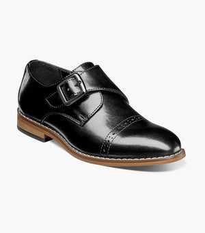 Stacy Adams KIDS DESMOND Cap Toe Monk Strap Black by Stacy Adams Shoes