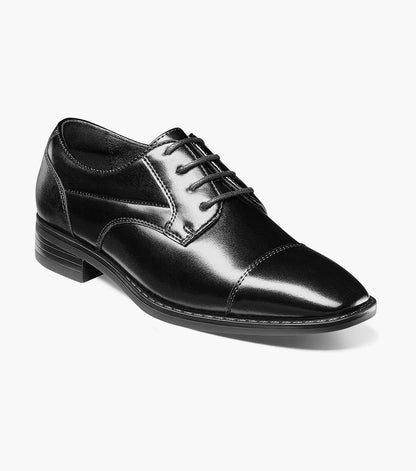 Stacy Adams KIDS KALLUM Cap Toe Oxford Black by Stacy Adams Shoes