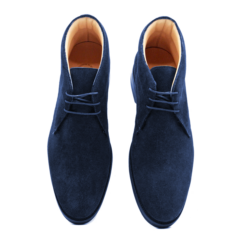Zelli Marco Navy Suede Chukka Boots for Casual and Semi-Dress Wear