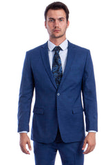 modern-fit-mens-summer-suit-two-button-linen-look-medium-blue - Size: 34-short