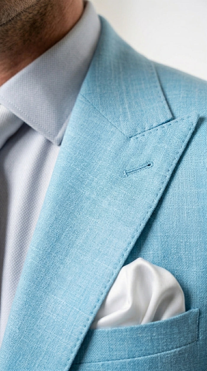 Men’s Turquoise Light blue Suit, Vested Formal Dress Suit for Weddings, Prom, Summer Parties, and Special Occasions in Aqua Blue Color By Rossiman