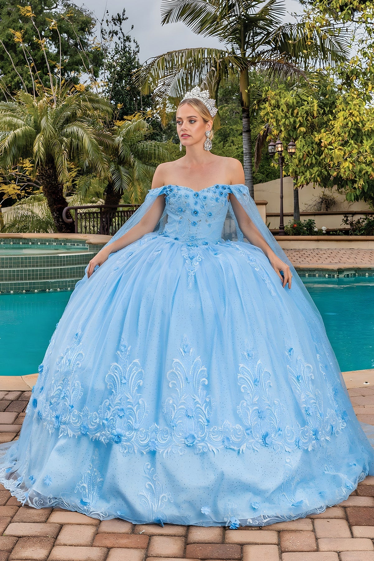 Dancing Queen Dresses DQ-1676 Quinceañera Gown with Full Tulle Skirt