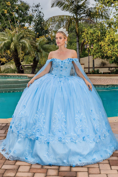 Dancing Queen Dresses DQ-1676 Quinceañera Gown with Full Tulle Skirt