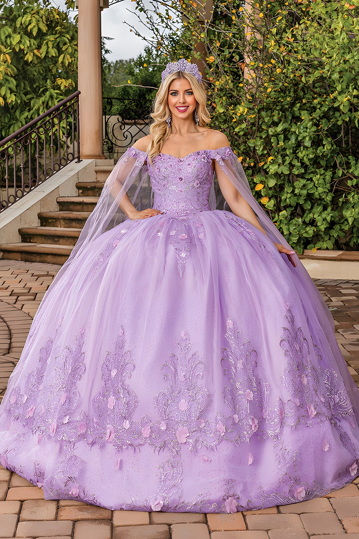 Dancing Queen Dresses DQ-1676 Quinceañera Gown with Full Tulle Skirt