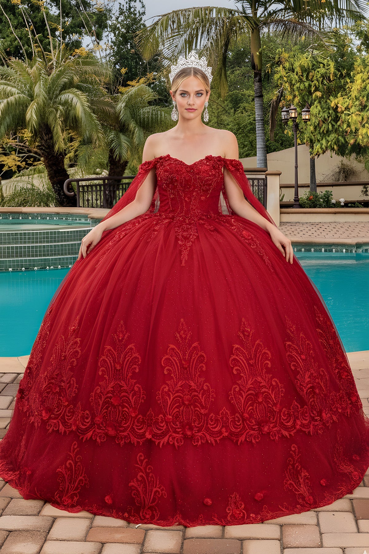 Dancing Queen Dresses DQ-1676 Quinceañera Gown with Full Tulle Skirt